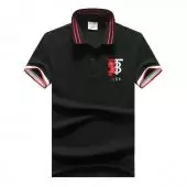 burberry hommes t-shirt polo shirts broderie pony black